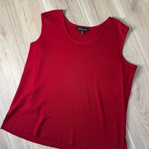 Ming Wang Bold Red Sleeveless Knit